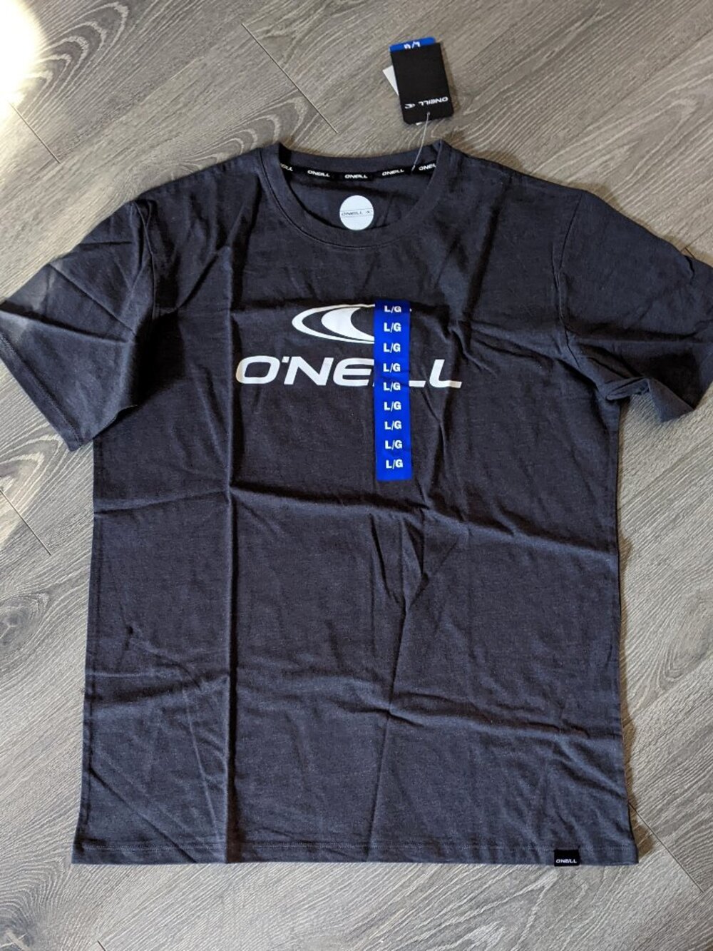 Lot of 2 O'Neill Mens Graphic T-Shirts Size L NWT Charcoal Grey Blue Short Sleev